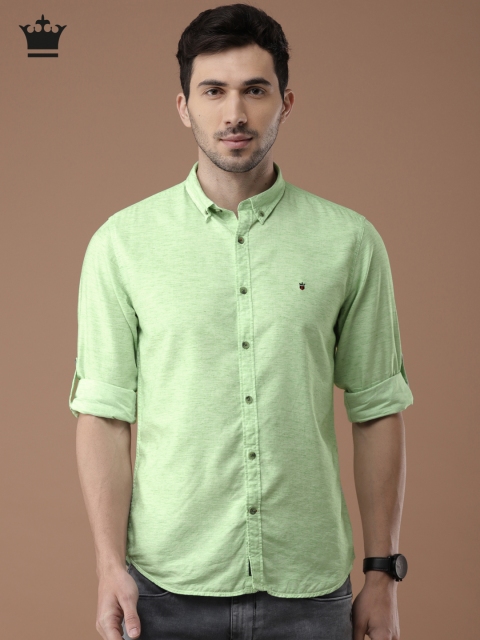 

Louis Philippe Sport Men Green Super Slim Fit Solid Casual Shirt