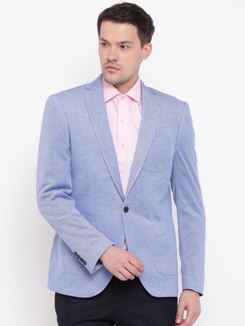 

Blackberrys Blue Slim Fit Single-Breasted Smart Casual Blazer