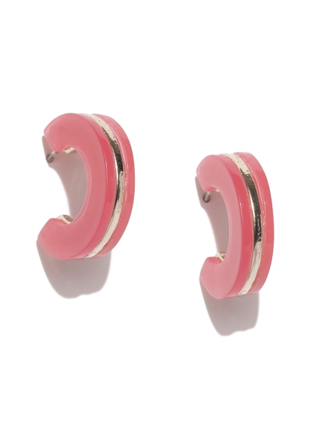 

Accessorize Coral Red Classic Half Hoop Earrings