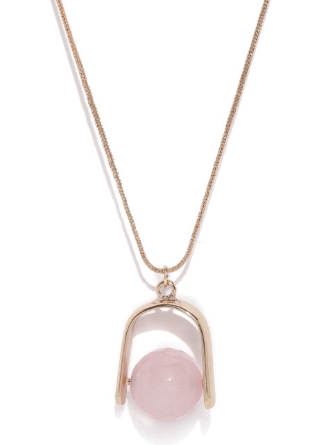 

Accessorize Gold-Toned & Pink Necklace