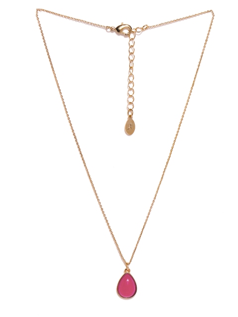 

Accessorize Gold-Toned & Pink Necklace