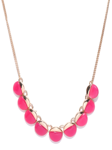 

Accessorize Pink & Gold-Toned Beaded Necklace