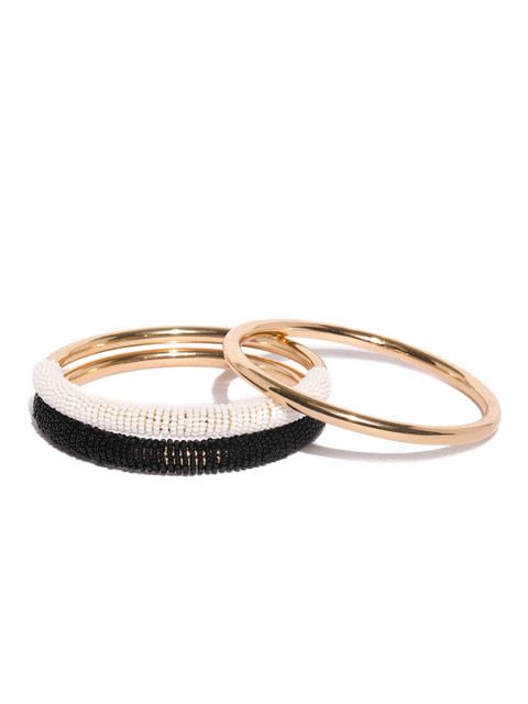 

Accessorize Black Brass Bangle-Style Pack Of 3 Bracelets