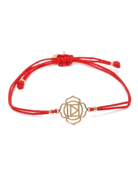 

Accessorize Red & Gold-Plated Root Chakra Dual-Stranded Bracelet