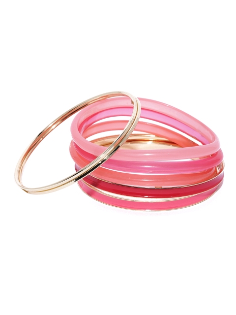 

Accessorize Set of 7 Pink Ceramic Bangle-Style Bracelets