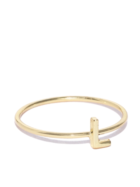

Accessorize Gold-Plated L-Shaped Ring
