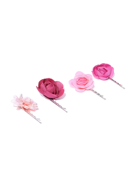 

Accessorize Set of 4 Floral Design Hairpins, Pink