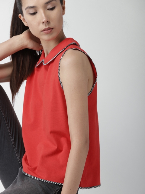 

Tommy Hilfiger Women Red Solid Top