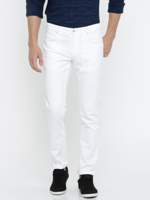

Indian Terrain Men White Brooklyn Slim Fit Low-Rise Clean Look Stretchable Jeans
