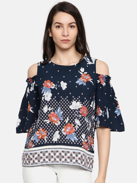 

Lee Cooper Women Navy Blue Printed Top