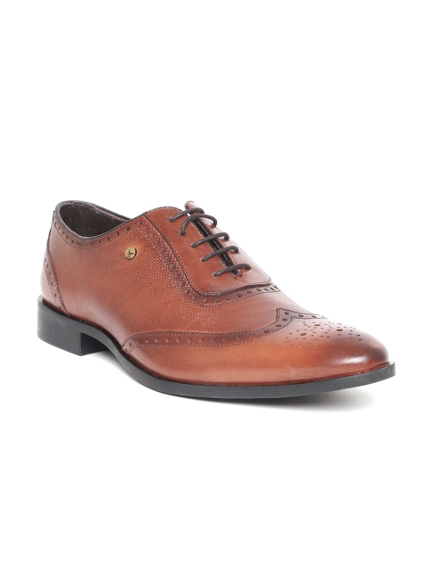 

Blackberrys Men Tan Brown Leather Oxfords