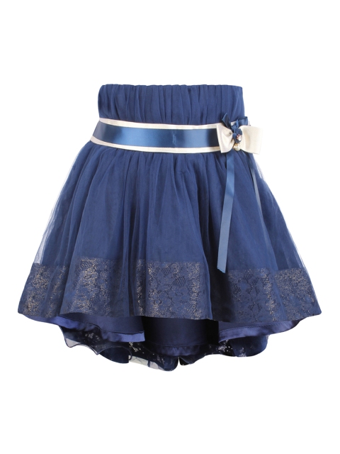 

CUTECUMBER Girls Navy Blue Partywear Skirt