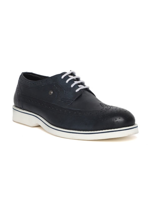 

Numero Uno Men Navy Leather Brogues, Navy blue