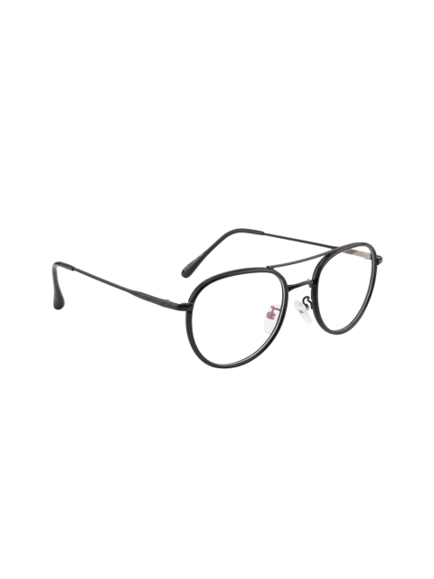 

Ted Smith Unisex Black Solid Full Rim Aviator Frames