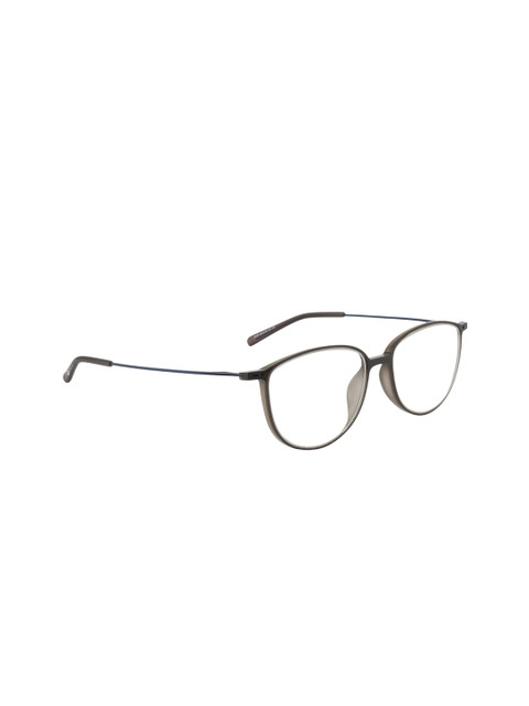 

Ted Smith Unisex Black & Blue Solid Full Rim Oval Frames