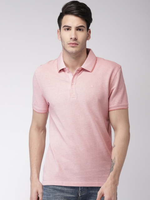 

Celio Men Pink Solid Polo Collar T-shirt