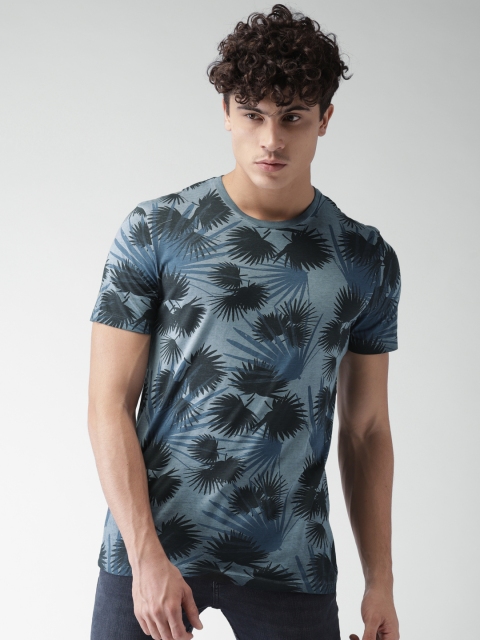 

Celio Men Blue Printed Round Neck T-shirt