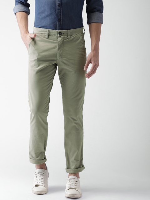 

Celio Men Beige Slim Fit Solid Chinos