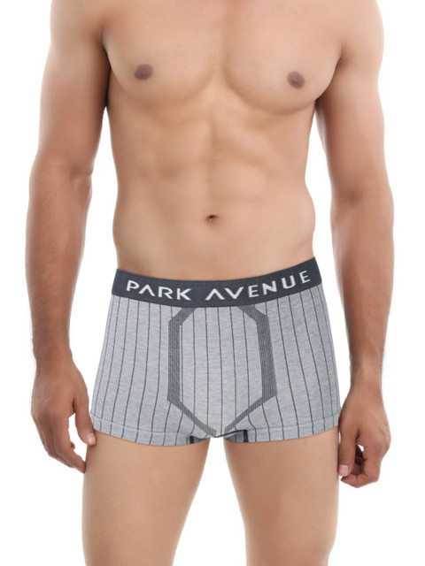 

Park Avenue Grey & Navy Self Design Trunks PZTS00008-B687F100