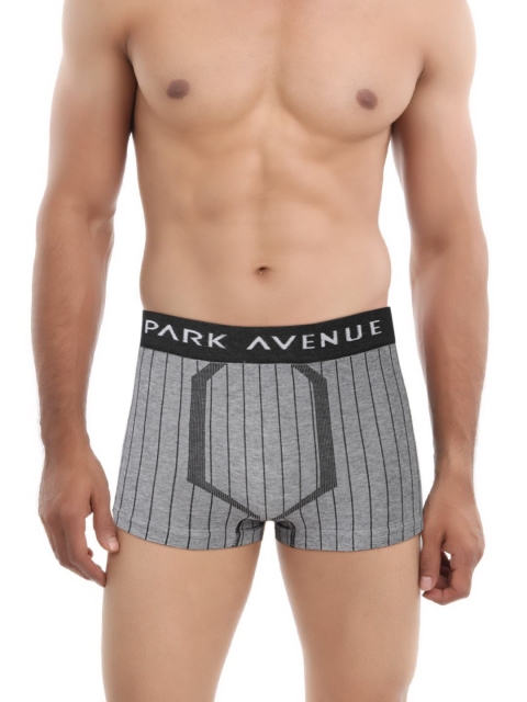 

Park Avenue Grey & Black Self Design Trunks PZTS00008-K687F100