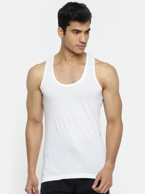 

Park Avenue Men White Round Neck Innerwear Vest PZVR00012