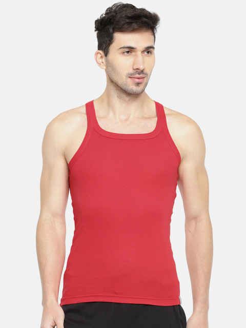 

Park Avenue Men Red Square Neck Innerwear Vest PZVR00015