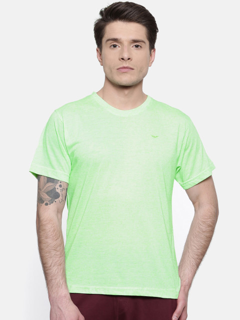 

Park Avenue Men Green Solid Round Neck Lounge T-shirt PZUC00176
