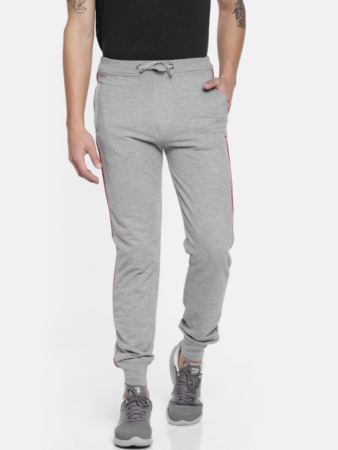 

Park Avenue Men Grey Solid Straight Fit Joggers