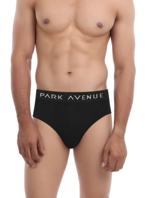 

Park Avenue Men Black Seamless Briefs PZRA00021-K687F100