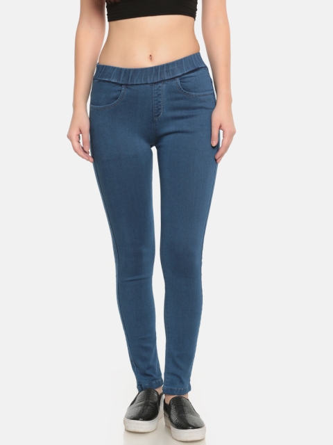 

De Moza Women Blue Knit Pant-Treggings