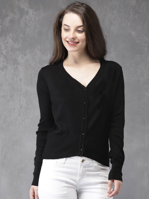 

Anouk Women Black Solid Cardigan