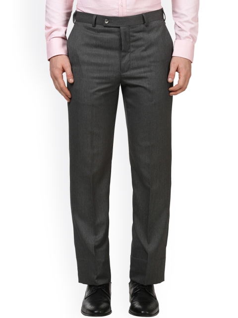 

Park Avenue Men Grey Slim Fit Solid Formal Trousers