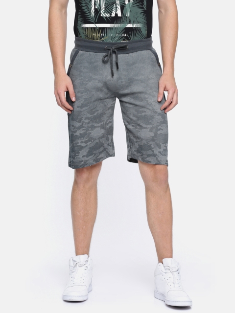 

Proline Active Men Grey Printed Regular Fit Sports Shorts