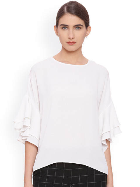 

Van Heusen Woman White Solid Top