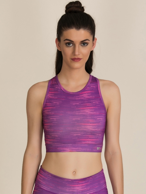 

Zelocity Purple & Blue Solid Non-Wired Non Padded Sports Bra ZC4102FASHZPINK