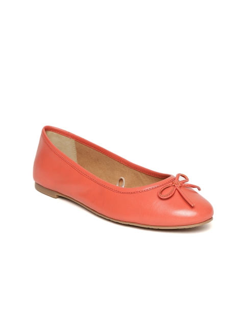 

United Colors of Benetton Women Coral Orange Solid Ballerinas