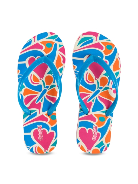 

Chumbak Women Blue & Red Printed Slip-On