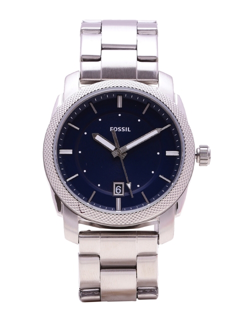 

Fossil Men Blue & Silver-Toned Analogue Watch