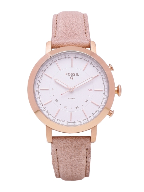 

Fossil Women White & Rose Gold Analogue Watch