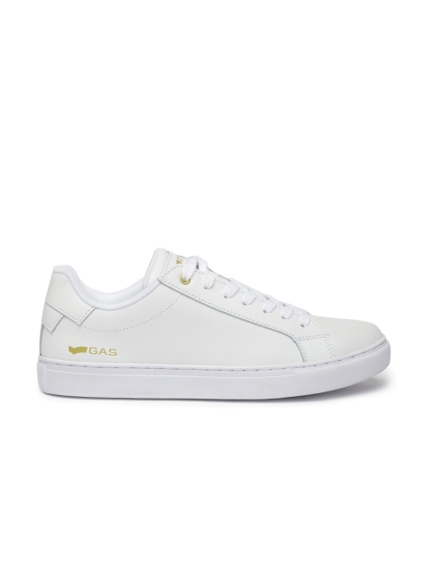 

GAS Men White DNA Leather Sneakers