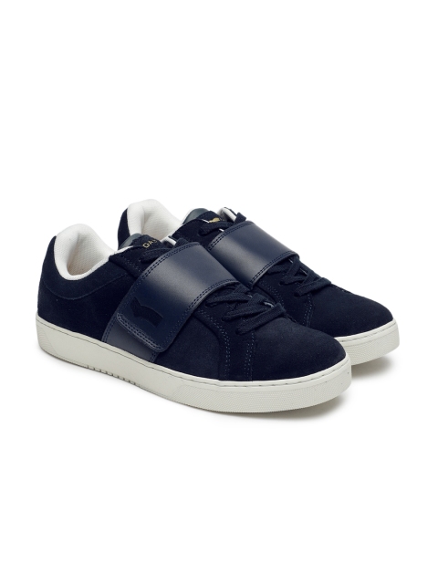 

GAS Men Navy Blue REX SD Suede Sneakers