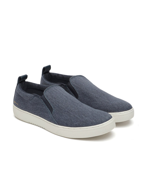 

GAS Men Navy Blue ROSS CVS Slip-On Sneakers