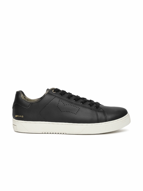 

GAS Men Black Russ Leather Sneakers