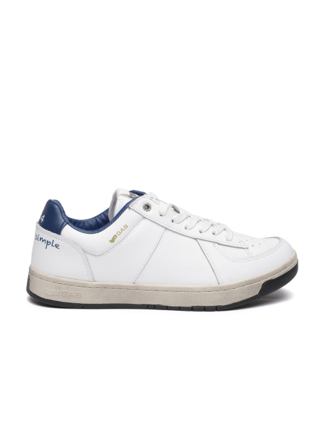 

GAS Men White TEAM Leather Sneakers