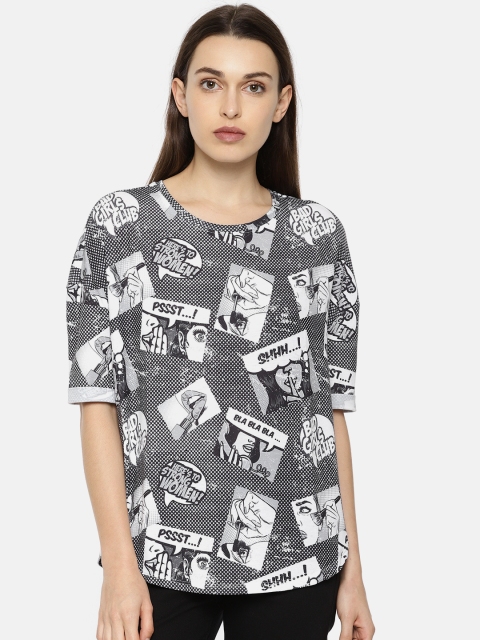 

Vero Moda Women Black Printed Top