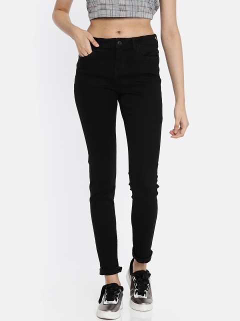 

Vero Moda Women Black Slim Fit Mid-Rise Clean Look Stretchable Jeans