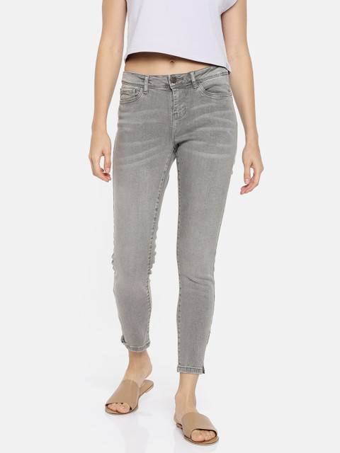

Vero Moda Women Grey Slim Fit Mid-Rise Clean Look Stretchable Jeans