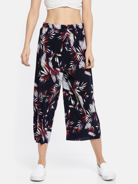 

Vero Moda Women Navy Blue Relaxed Flared Printed Culottes