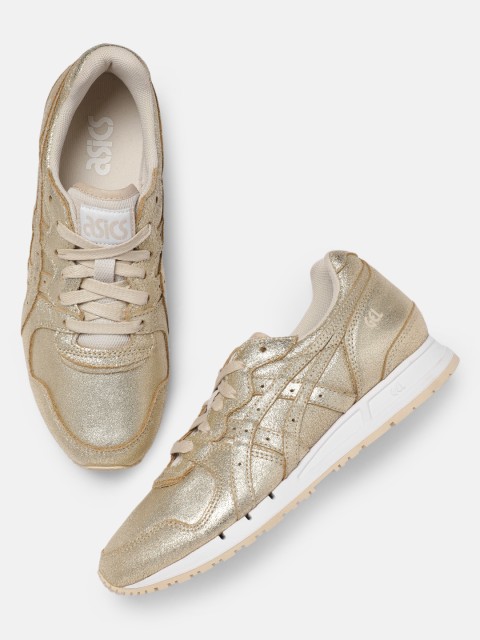 

ASICS Tiger Women Gold-Toned Solid GEL-MOVIMENTUM Leather Sneakers