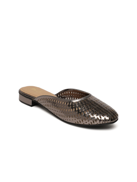 

Inc 5 Women Grey Solid Synthetic Mules